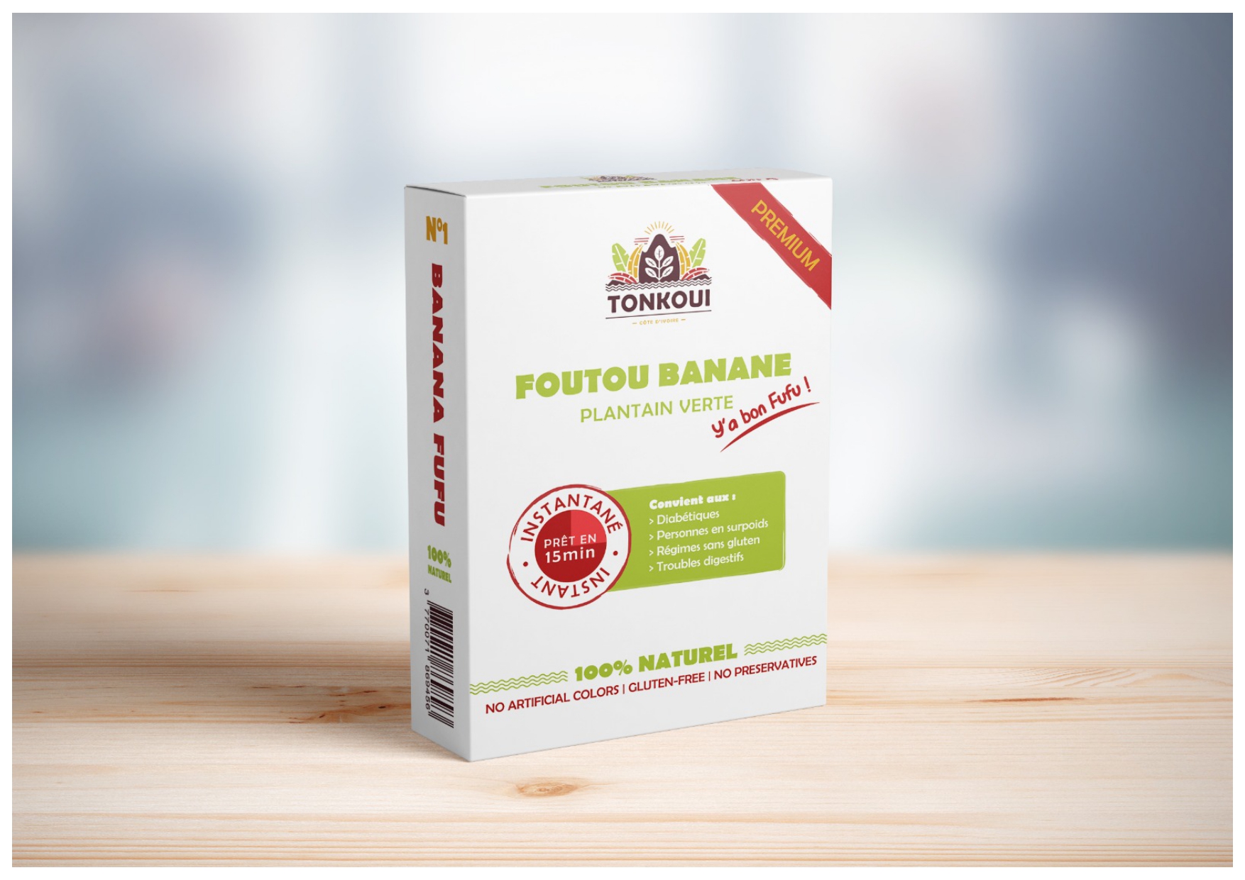 Foutou de Plantain vert instantané